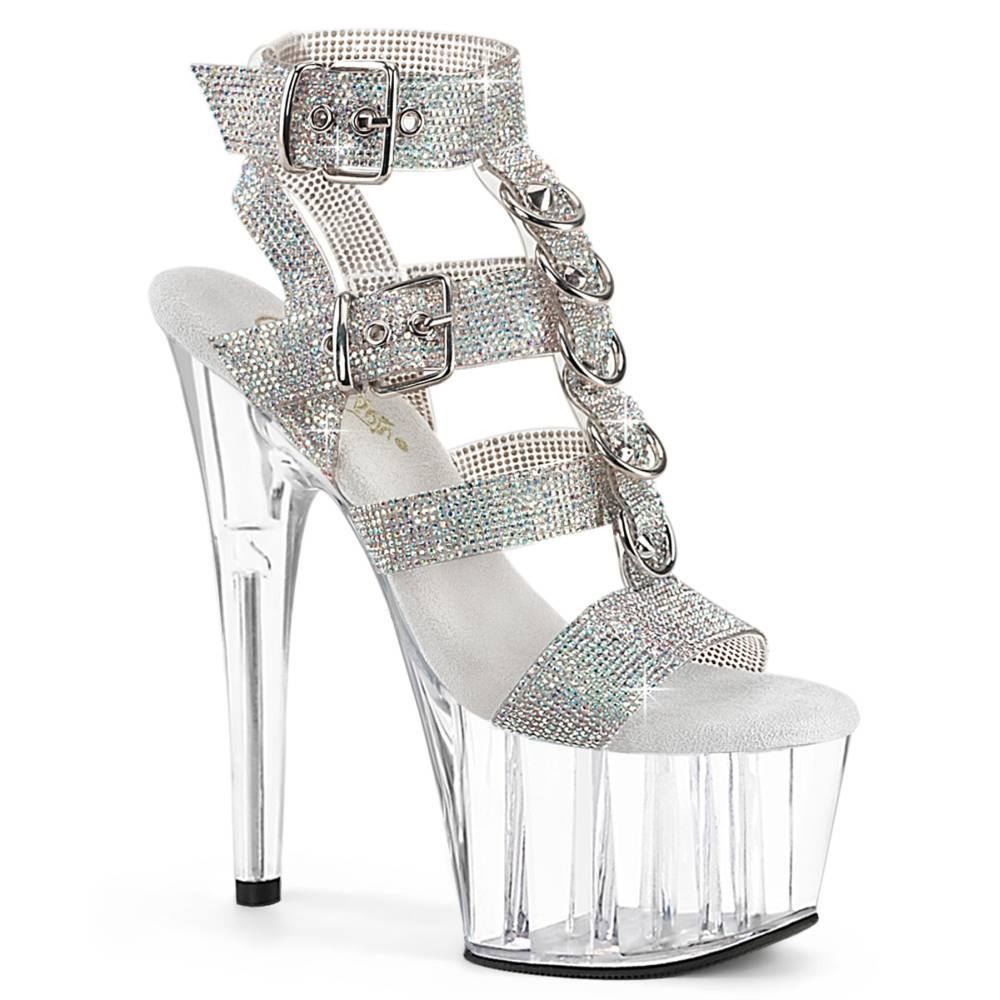 Pleaser - ADORE756RS Sandaal met enkelband, Paaldans schoenen - Transparant/Transparant Product image